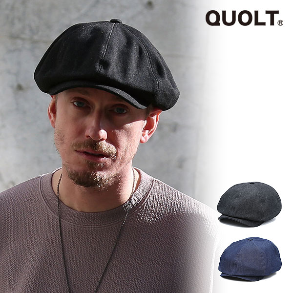 2024 夏 先行予約 4月上旬〜中旬入荷予定 QUOLT クオルト DENIM-NEWS CAP メンズ キャスケット 送料無料 キャンセル不可