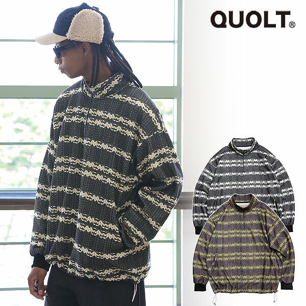 2025 겨울 선행 예약 10월 하순~11월 상순 입하 예정 QUOLT 쿼트 FAKE-KNIT PULLOVER 맨즈 니트 송료 무료 캔슬 불가