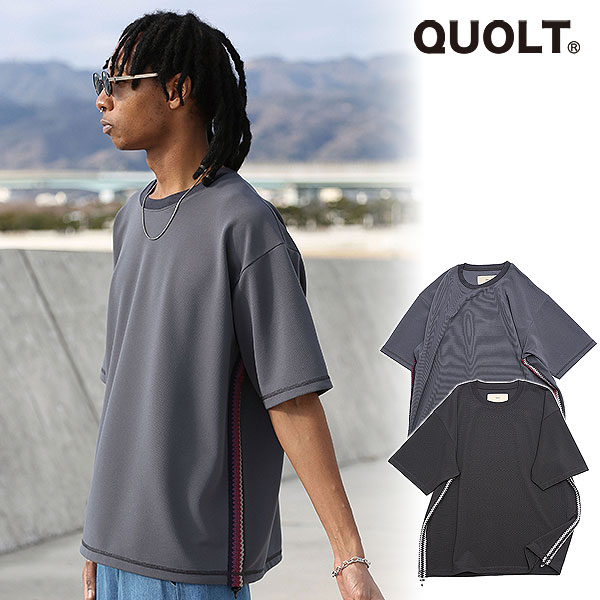 QUOLT クオルト SIDE-KNIT CUTSEW メンズ Tシャツ サイド ニット カットソー送料無料