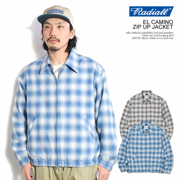 RADIALL ラディアル EL CAMINO - ZIP UP JACKET radiall メンズ ジャケット ジップジャケット オンブレチェック 送料無料 ストリート