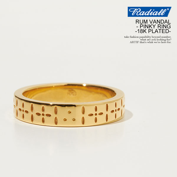RADIALL ラディアル RUM VANDAL - PINKY RING -18K PLATED- radiall メンズ リング ピンキーリング 指輪 シルバー925 送料無料 ストリート