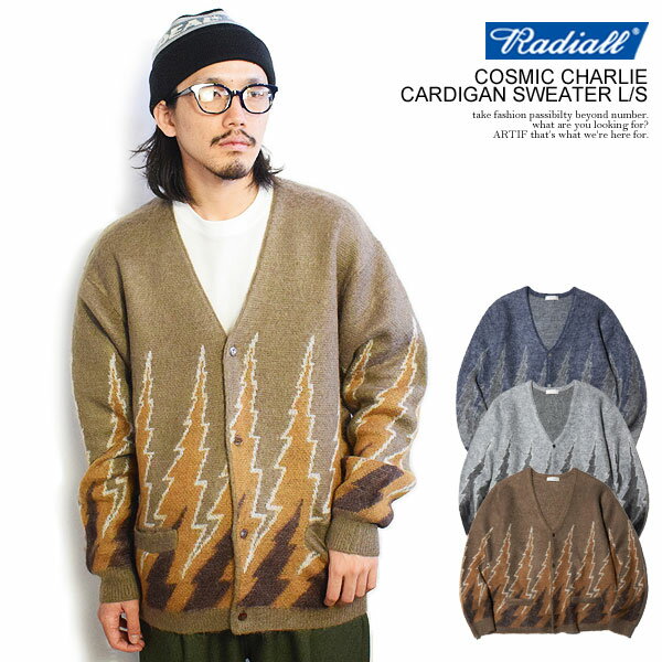 40％OFF SALE セール RADIALL ラディアル COSMIC CHARLIE - CARDIGAN SWEATER L/S radiall メンズ カーディガン モヘア 送料無料 ストリート