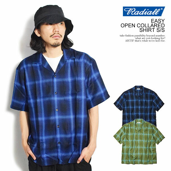 30OFF SALE Z[ RADIALL fBA EASY - OPEN COLLARED SHIRT S/S radiall Y Vc  `FbNVc  Xg[g