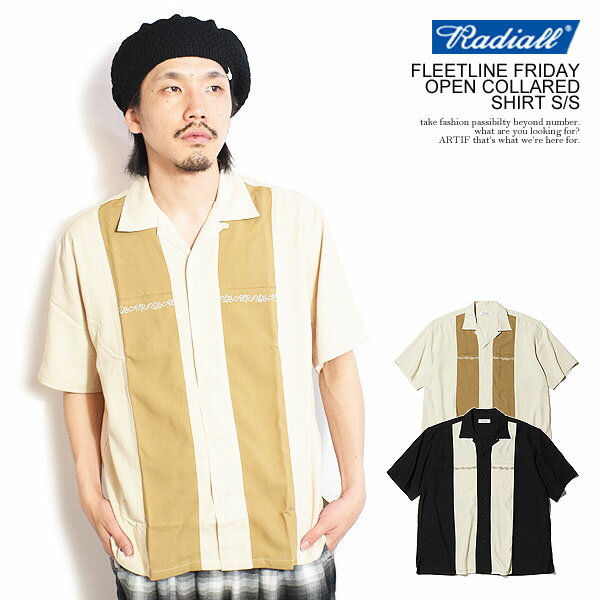 RADIALL fBA FLEETLINE FRIDAY - OPEN COLLARED SHIRT S/S radiall Y Vc  [Vc  Xg[g