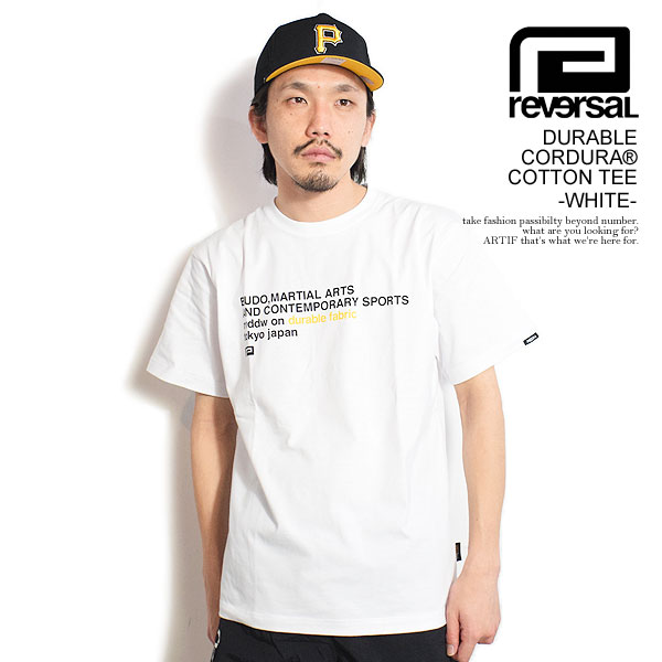 reversal リバーサル DURABLE CORDURA COTTON TEE -WHITE- メンズ Tシャツ 半袖 スポーツ ジムウェア コーデュラ rvddw 送料無料 ストリート