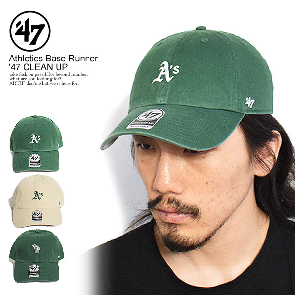 '47 フォーティーセブン Athletics Base Runner '47 CLEAN UP メンズ キャップ ローキャップ アスレチックス '47 クリーンナップ ストリート