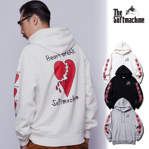 30％OFF SALE セール SOFTMACHINE ソフトマシーン HEARTBREAK HOODED(SWEAT PARKA) メンズ パーカー 送料無料