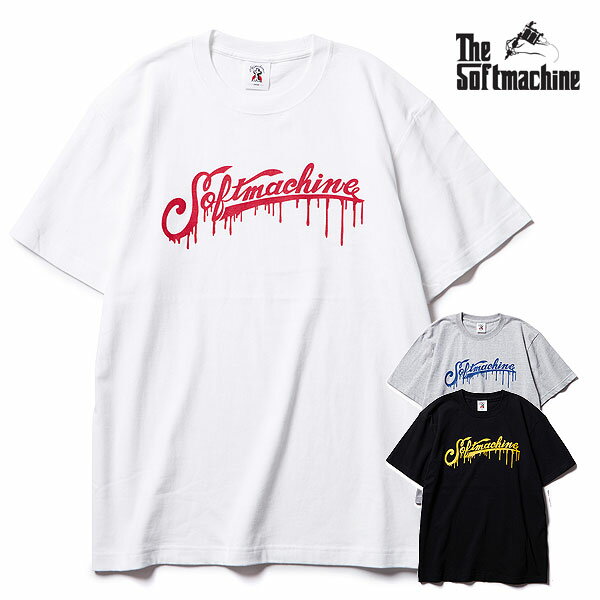 20％OFF SALE セール SOFTMACHINE ソフトマシーン DRIPPING LOGO-T(T-SHIRTS) メンズ Tシャツ 送料無料