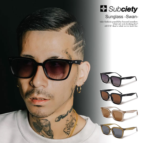 Other - SUBCIETY サブサエティ Sunglass -Swan- subciety メンズ サングラス カラーレンズ スクエアタイプ アイウェア 送料無料 ストリート