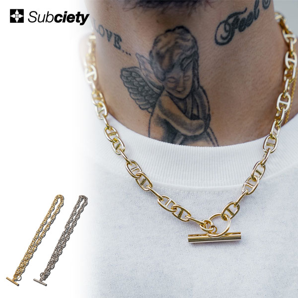 サブサエティー SUBCIETY サブサエティ 2WAY NECKLACE subciety メンズ ネックレス ブレスレット チェーン 真鍮 送料無料 ストリート