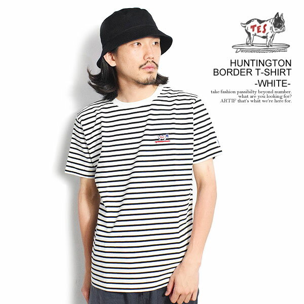 The Endless Summer エンドレスサマー TES HUNTINGTON BORDER T-SHIRT -WHITE- メンズ Tシャツ 半袖 TES USコットン 送料無料 ストリート