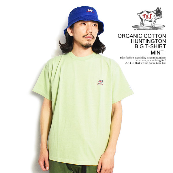 楽天ARTIFThe Endless Summer エンドレスサマー TES ORGANIC COTTON HUNTINGTON BIG T-SHIRT -MINT- メンズ Tシャツ 半袖 TES USコットン 送料無料 ストリート