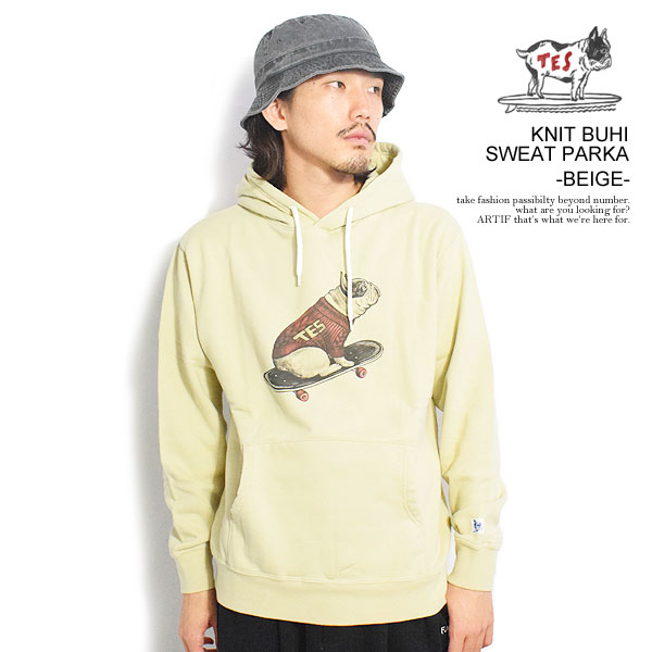 The Endless Summer エンドレスサマー TES KNIT BUHI SWEAT PARKA -BEIGE- メンズ パーカー プルオーバー 送料無料 ストリート