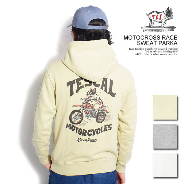 The Endless Summer エンドレスサマー TES MOTOCROSS RACE SWEAT PARKA メンズ パーカー プルオーバー 日本製 送料無料 ストリート