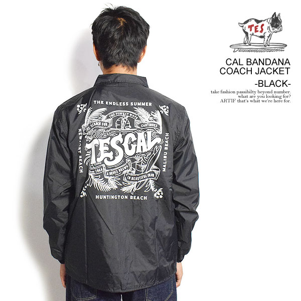 The Endless Summer エンドレスサマー TES CAL BANDANA COACH JACKET -BLACK- メンズ ジャケット コーチジャケット 送料無料 ストリート