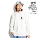 The Endless Summer エンドレスサマー TES THUNDER BUHI LONG SLEEVE T-SHIRT -WHITE- メンズ Tシャツ 長袖 ロンT 送料無料 ストリート