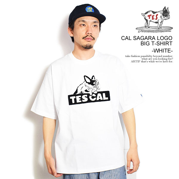 The Endless Summer エンドレスサマー TES CAL SAGARA LOGO BIG T-SHIRT -WHITE- メンズ Tシャツ 半袖 TES ビッグシルエット 送料無料 ストリート