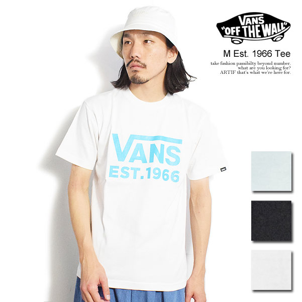 VANS バンズ M Est. 1966 Tee メンズ Tシャツ 半袖 半袖Tシャツ 定番ロゴ スケーター 送料無料 ストリート