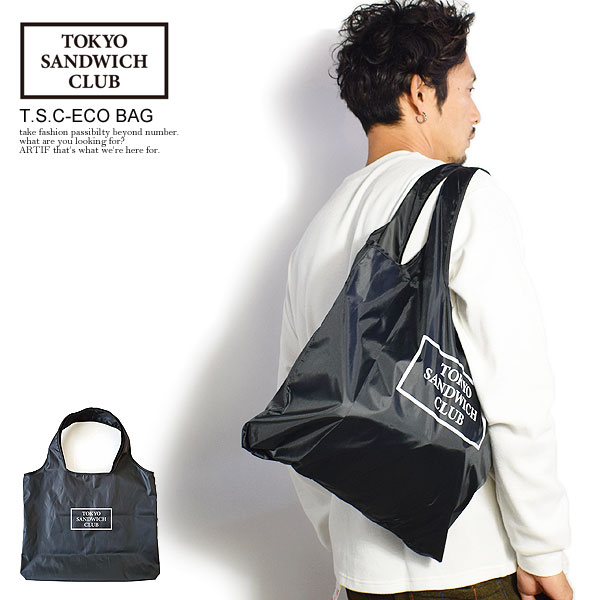 TOKYO SANDWICH CLUB トウキョウサンドウィッチクラブ T.S.C-ECO BAG メンズ エコバッグ トートバッグ 折りたたみ コンパクト バッグ カバン 鞄 ストリート おしゃれ かっこいい カジュアル ファッション tsc