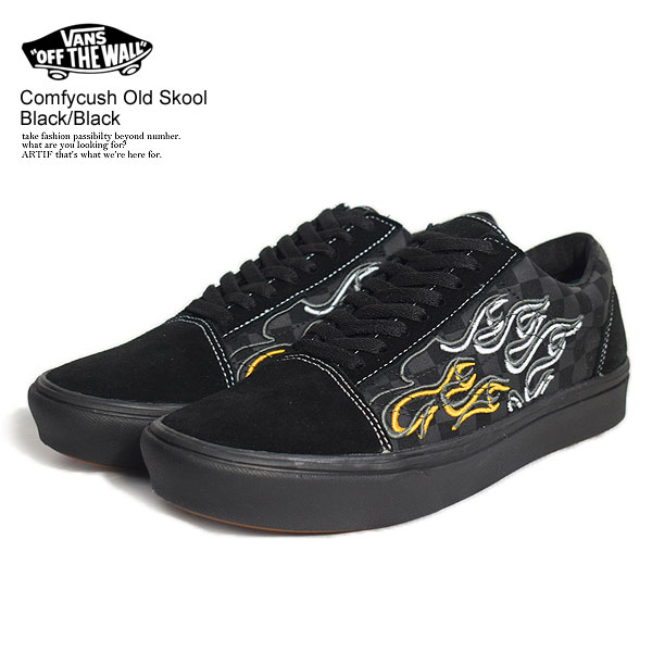 30％OFF SALE セール VANS バンズ Comfycush Old Skool Black/Black メンズ スニーカー オールドスクール 送料無料 ストリート ヴァンズ 正規品・正規取扱店