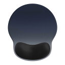 リストレスト一体型マウスパッド - 手首サポートゲル付き 人間工学デスクトップ ゲーミング向け 滑り止め 耐久性 低反発シリコンベース 洗える - 自宅/オフィス用 (青と黒のグラデーションカラー)
