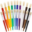 ペイントブラシ 20本セット 水彩筆 絵筆 画材筆 油絵筆 塗装セット 絵の具 水彩画 子供用 カラフル