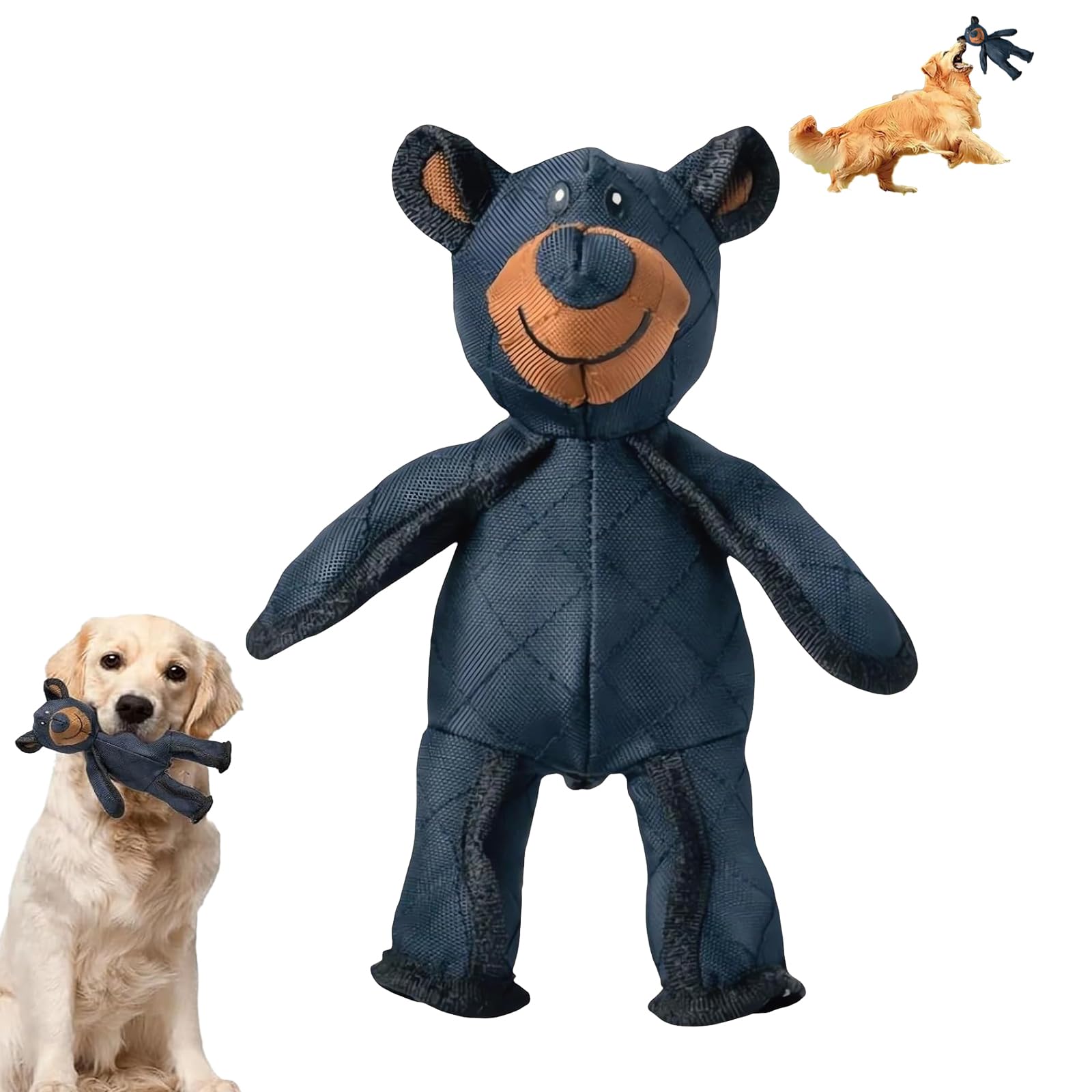 壊れないクマの犬用おもちゃ、大型犬用の頑丈なぬいぐるみスイートおもちゃ、2025年重型噛みおもちゃ