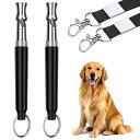 犬用ホイッスル、首掛け式の犬用トレーニングホイッスル、2個セットの調整可能超音波サイレント・リコールホイッスル、近所の犬の吠えを止めるプロ用ホイッスル