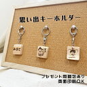 木製思い出キーホルダー 敬老の日 母の日 父の日 プレゼント オリジナル イラスト おえかき 名札 なふだ おじいちゃん おばあちゃん 祖父 祖母 キーリング