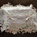 【誕生祭クーポン◆10%OFF】 レース ティッシュカバー レース布 レース生地 12×26×6.5cm レース刺繍 コード刺繍 チュールレース 薔薇 shel...