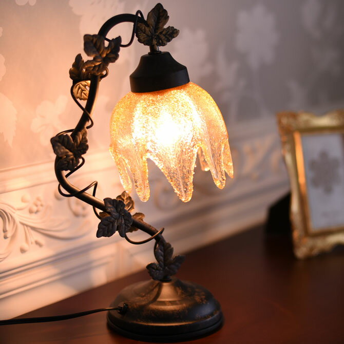 調光式 ランプ ベッドサイド テーブルランプ タッチセンサー アンティーク調 ロココ調 ランプシェード おしゃれ ヨーロピアン エレガント テーブルライト アマグラスブットタッチ [Y]のサムネイル