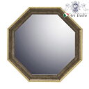 【誕生祭クーポン◆5%OFF】 ヨーロピアン ヴィンテージ八角ミラー Mサイズ(ブラウン) インテリア雑貨 インテリア小物 コスメ雑貨 鏡 卓上ミラー 壁掛けミ...