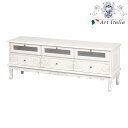 【3,992円クーポン★GWセール】 ヴィオレッタ リビングボード 幅153.5 アンティークホワイト アンティーク調 輸入家具 収納家具 姫系 ヨーロピアン ...
