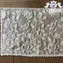 【誕生祭クーポン◆10%OFF】 テーブルセンター25×40 コットンフラワーインテリアシリーズ〜cotton flower コットン 刺繍 インテリア おしゃ...