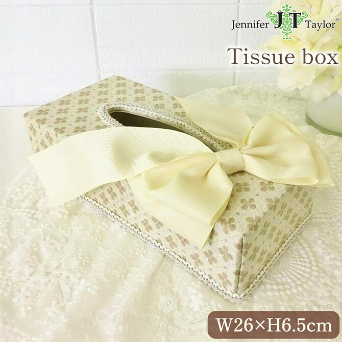 【9/15までポイント10倍】 ジェニファーテイラー ティッシュBOX リボン Lumina Jennifer Taylor