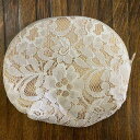 【13%クーポン★GWセール】 化粧ポーチ 小物ポーチ レース ポーチ 18×12×5cm ロココ調 アンティーク調 ヨーロピアン ファブリック