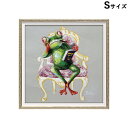 5/6までP5+【4%クーポン★GWセール】 絵画 額アンティーク ハンドペイント かわいい おしゃれ かえる カエル 蛙 オイル ペイント アート(Sサイズ)...