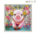 12/4(木)20時から【2,200円OFF】 絵画 ハンドペイント アートパネル キャンバス アンティーク 豚 オイル ペイント アート 幅63cm ロココ調...