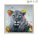 【12/1_9:59まで★BLACKFRIDAYクーポン】 絵画 ハンドペイント アートパネル キャンバス アンティーク 虎 オイル ペイント アート 幅63c...