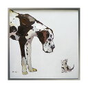 5/6までP5+【1,188円クーポン★GWセール】 絵画 ハンドペイント アートパネル キャンバス アンティーク 犬 オイル ペイント アート 幅83cm ロ...