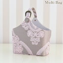 【創業祭★8%OFF】 小物入れ 小物収納 アクアフラワー オペラピンク マルチバッグ ロココ調 姫系 ヨーロピアン クラシック ファブリック インテリア雑貨 おしゃれ かわいい
