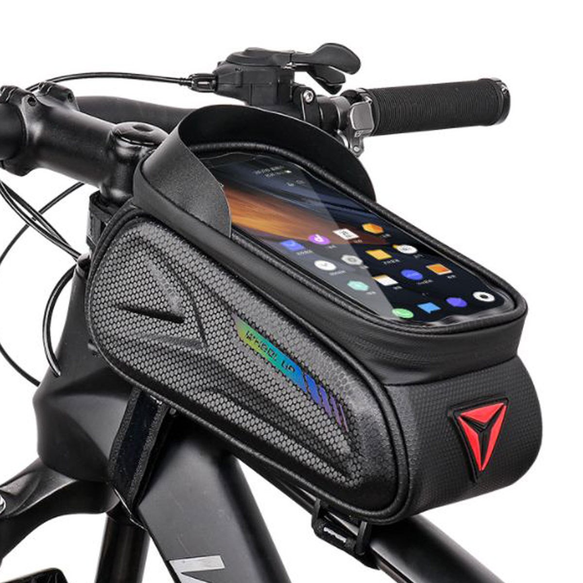 楽天アートライズ自転車 バイク スマホ スタンド バッグ カバン 大容量 ツーリング サイクリング iPhone android 小物 収納 スマホケース ケース 防水 送料無料