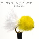 ニンフ エッグパターン スパーム ライトロエ (#10 #14) バーブレス バーブド 完成品フライ フライ フィッシング 毛鉤 釣り ヤマメ イワナ アマゴ ...