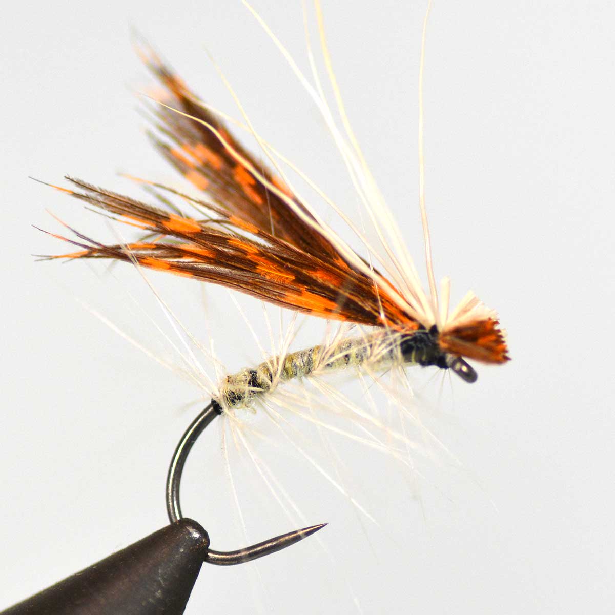 ランブルカディス オレンジ×エルクヘア (#10 #12 #14) バーブレス│バーブド ドライフライ フライフィッ..
