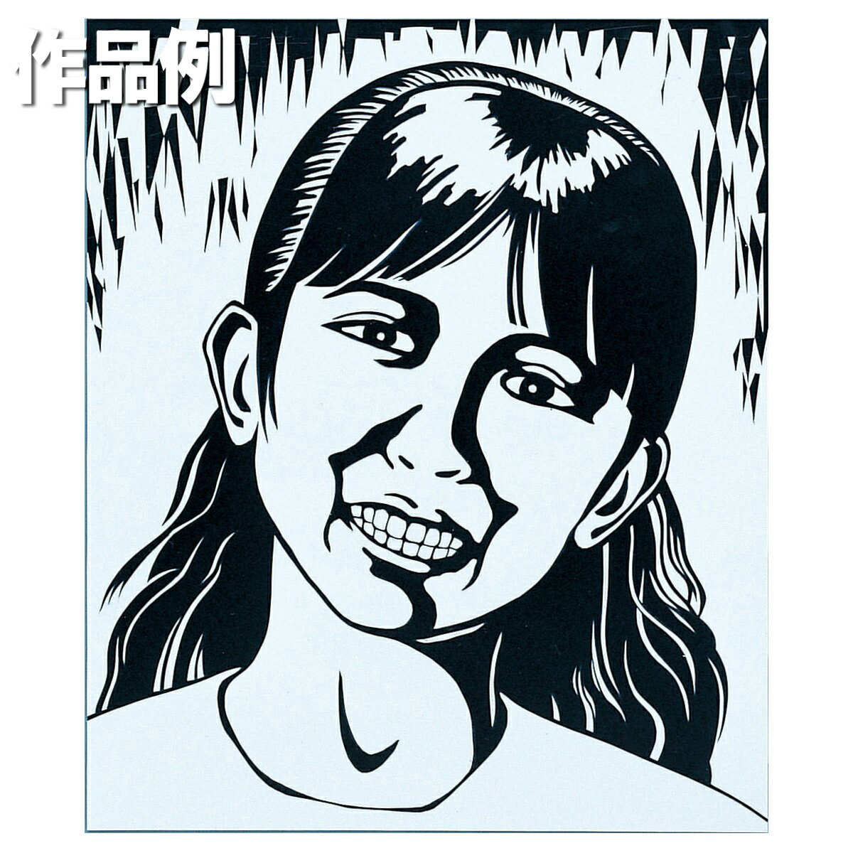 Craft - [ メール便可 ] 新切り絵 ブラック カット面：黒 200×270mm 【 切り絵 カッティング 】