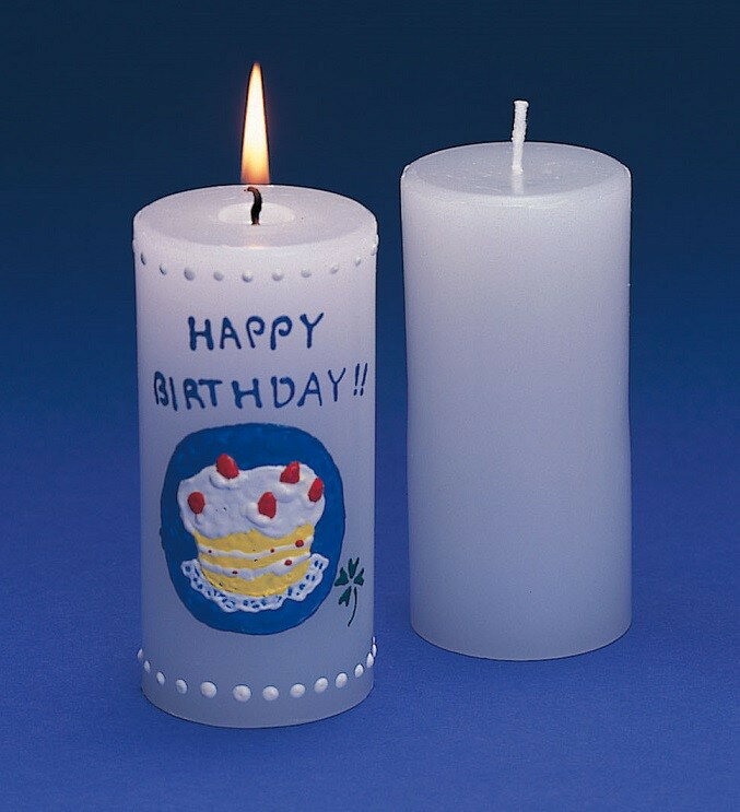 ベースキャンドル ラウンド 2本入 【 ろうそく キャンドルづくり 】