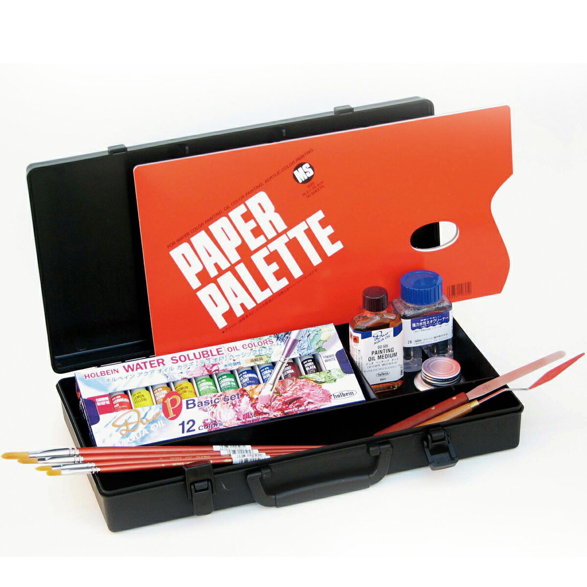 DUO アタッシュ 大長 BOXセット 【 水溶性 水性 油絵の具 デュオ ホルベイン ケース付 箱 えのぐ 絵具 】...