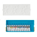 リキテックス ガッシュ・アクリリック プラスセット G5 蓋裏パレット 12色 白2本入