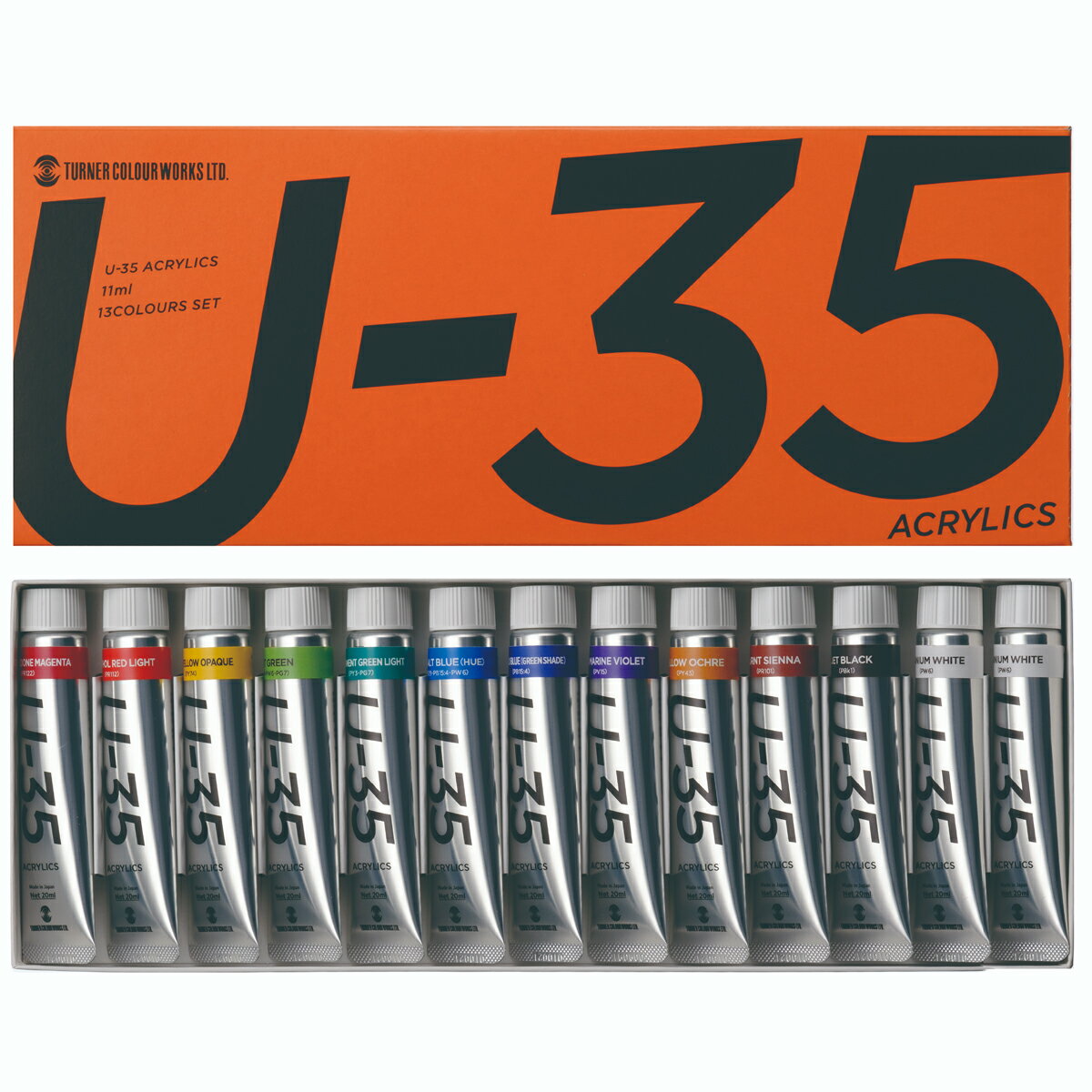 U-35 11ml 12色(13本)セット UA13C ターナー ACRYLICS アクリル絵具 [ メール便可 ]