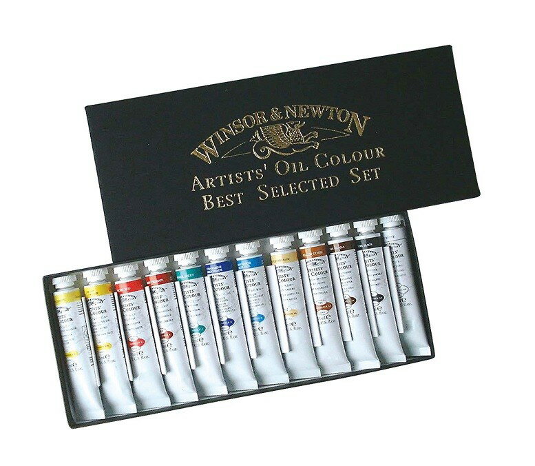ウインザー&ニュートン製 W&N 油絵の具21ml 12色Aセット 【 ギフト プレゼント 油絵の具 油彩画 油彩 スケッチ 絵の具 えのぐ 】